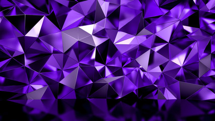 Obraz premium Abstract triangle crystal background. 3d illustration, 3d rendering.