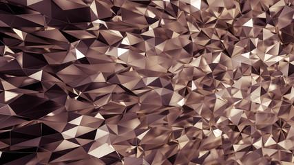 Abstract triangle crystal background. 3d illustration, 3d rendering.