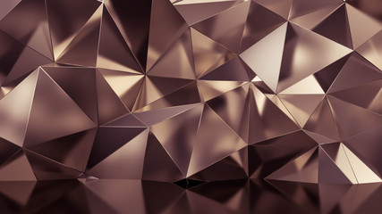 Abstract triangle crystal background. 3d illustration, 3d rendering.