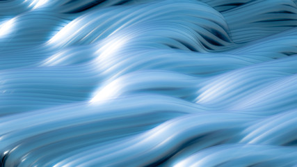 Beautiful bead ribbon holiday background. 3d illustration, 3d rendering.