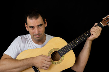 Man playing the guitar