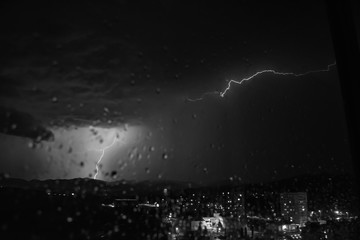 lightning, thunderstorm, night, thunderbolt, nature