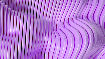 Elegant smooth wave lines background. 3d illustration, 3d rendering.