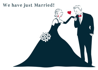 Wedding couple, Vector illustration