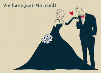 Wedding couple, Vector illustration
