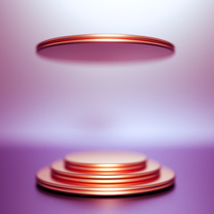 Beautiful luxury background pedestal. 3d illustration, 3d rendering.