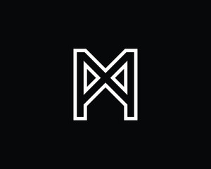 Outstanding Professional Elegant Trendy Awesome Artistic Black and White Color MM PQ Initial Based Alphabet Icon Logo