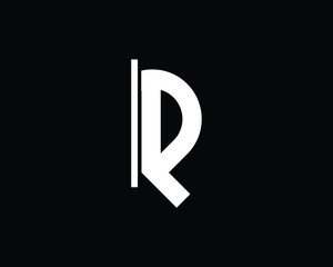 Outstanding Professional Elegant Trendy Awesome Artistic Black and White Color PR RP RR Initial Based Alphabet Icon Logo
