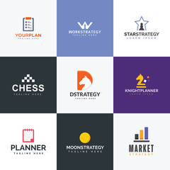 Pack of Strategy Logo Designs 