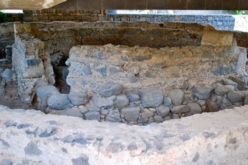 House of St. Peter surrounded by byzantine church walls