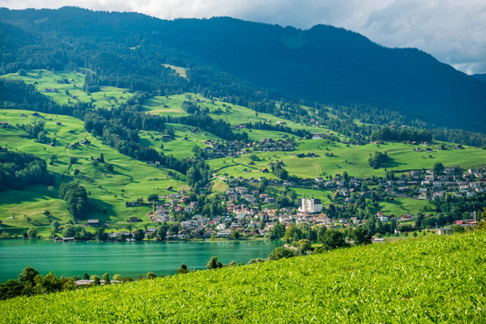 Blick auf Sarnen, Kantonshauptstadt von Obwalden