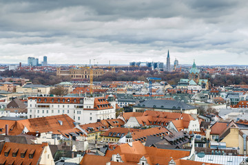 Fototapeta premium Aerial view of Munich, Germany