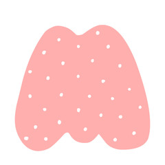 M Decorated letter. flat style. Cartoon children letter m.