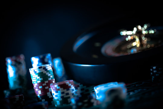 People and entertainment concept. Casino, gambling, poker,  roulete