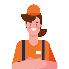 flat design people happy labor day