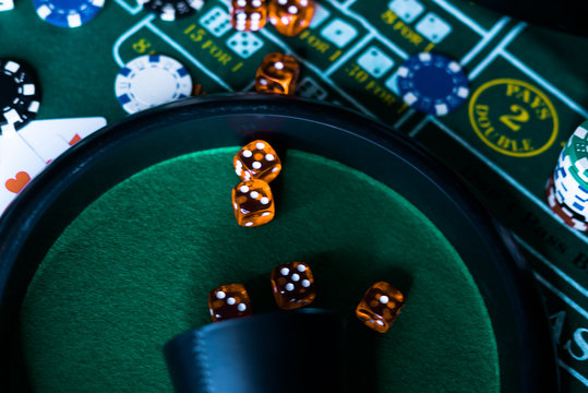 People and entertainment concept. Casino, gambling, poker,  roulete