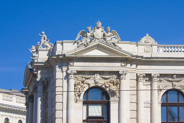 Fototapeta na wymiar Famous Burgtheater (Imperial Court Theatre) in Vienna, Austria