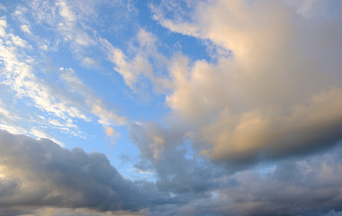Naklejka na ściany i meble clouds in blue sky and sunlight