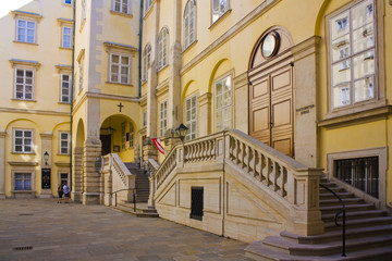 Naklejka na ściany i meble View of the courtyard in Hofburg Palace in Vienna, Austria