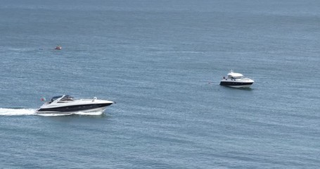 Seascape view on Praia da Cova Redonda on the south coast of Algarve tourist destination region, Portugal.