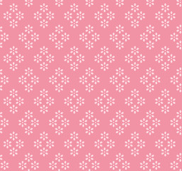 Japanese Cute Pink Flower Seamless Pattern
