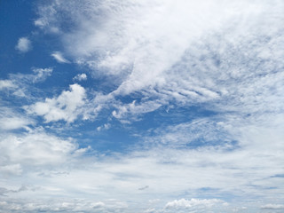Naklejka na ściany i meble blue sky, white clouds, fresh air 