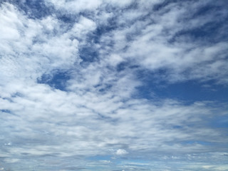 Naklejka na ściany i meble blue sky, white clouds, fresh air 