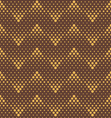 Japanese Gold Gradient Dot Zigzag Seamless Pattern