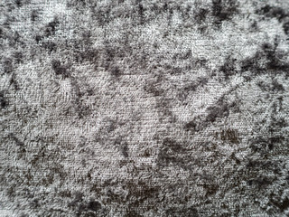 Close up of silver grey velour velvet fabric