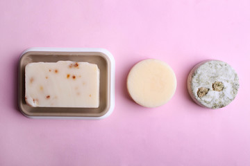Natural solid shampoo and hair conditioner