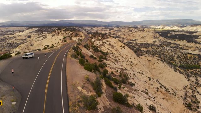 Aerial view on Utah Scenic Byway 12 - Grand Staircase-Escalante National Monument, Utah, USA