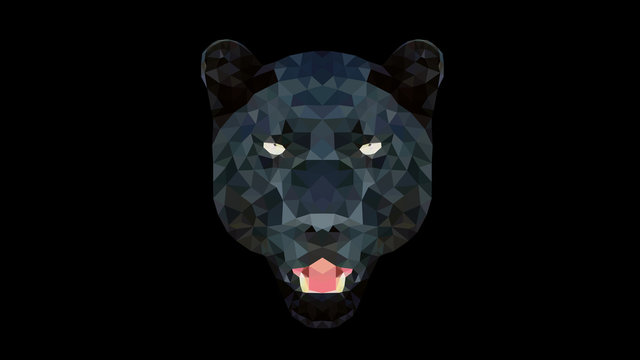 Geometric Animal - Panther Wallpaper