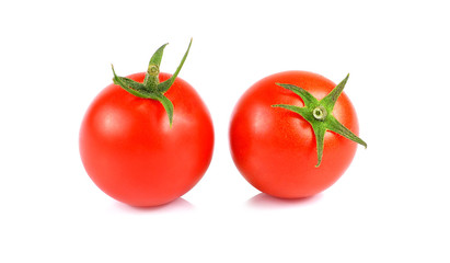 Tomatoes isolated on white background.