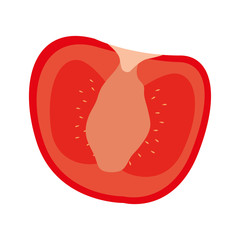 slice tomato cooking icon on white background