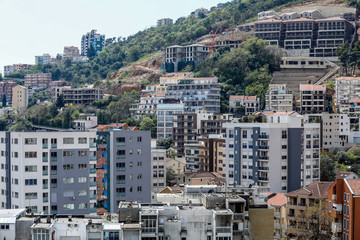 Low-rise and high-rise buildings of the city