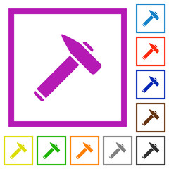 Old hammer flat framed icons