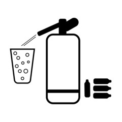 Soda siphone vector icon