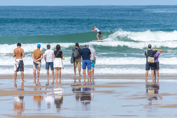 LACANAU (Gironde, France), spectateurs sur la plage