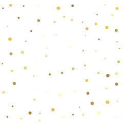 Gold dots on a white background. Holiday party decor.