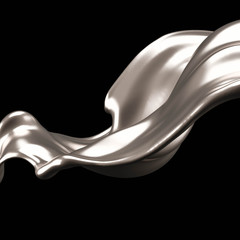 Luxury elegant splash liquid gold. 3d illustration, 3d rendering.