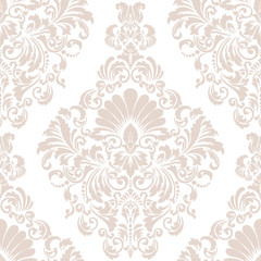 Vector damask seamless pattern element. Classical luxury old fashioned damask ornament, royal victorian seamless texture for wallpapers, textile, wrapping. Exquisite floral baroque template.