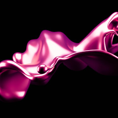 Luxury elegant splash liquid gold. 3d illustration, 3d rendering.