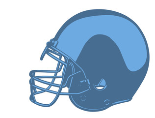 blue american football helmet vector