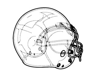 american football helmet drawing vector