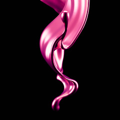 Luxury elegant splash liquid gold. 3d illustration, 3d rendering.