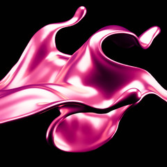 Luxury elegant splash liquid gold. 3d illustration, 3d rendering.