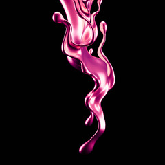 Obraz premium Luxury elegant splash liquid gold. 3d illustration, 3d rendering.