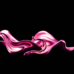 Luxury elegant splash liquid gold. 3d illustration, 3d rendering.