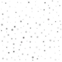 Texture of silver foil. Falling silver stars abstract decoration for party, birthday celebrate, anniversary or event, festive.