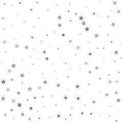 Glitter pattern for banner, greeting card. Silver stars on a square background.